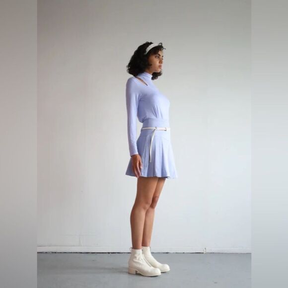 NWT The Waking Insects Pleated Irises Mini Skirt - Picture 7 of 9